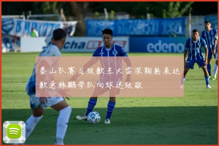 泰山队赛后致歉王大雷深鞠躬表达歉意韩鹏带队向球迷致敬